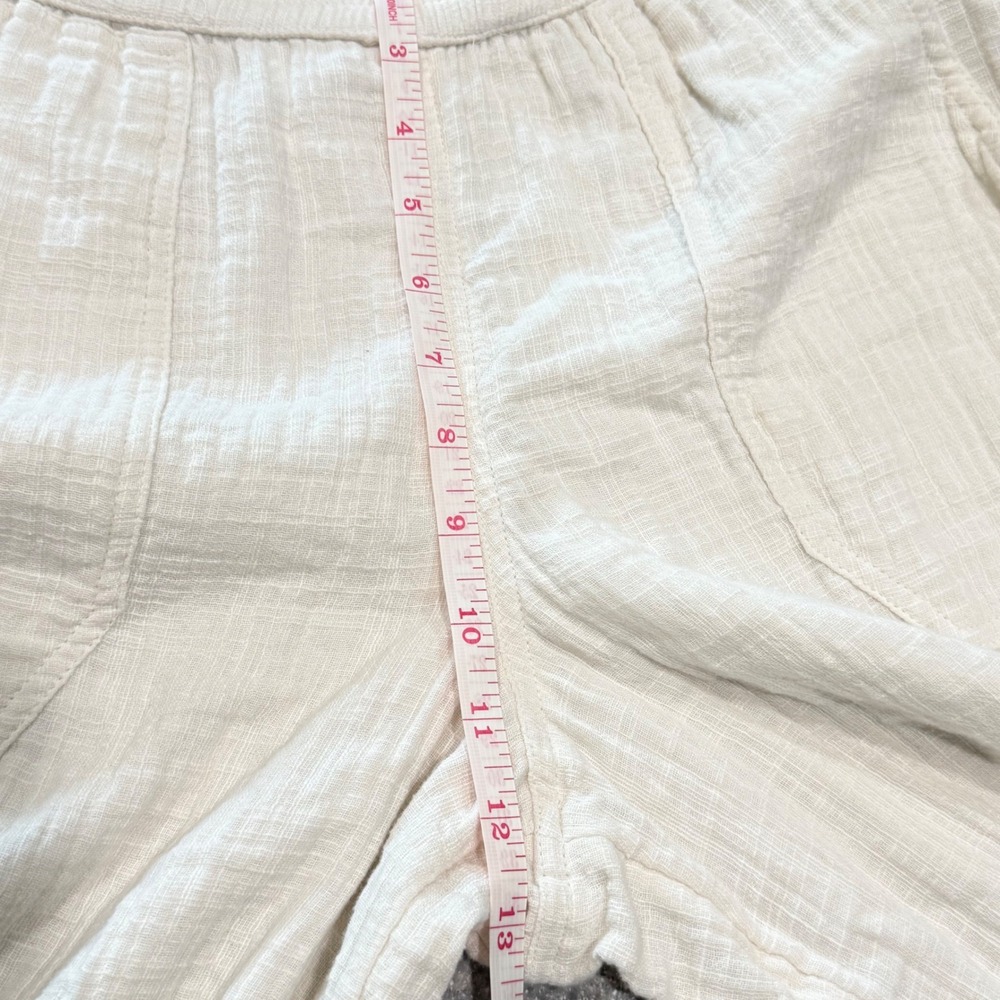 Aerie Cream Gauze Wide Leg Beach Pants M Crochet Trim Boho Cotton Boho Resort - Picture 8 of 10